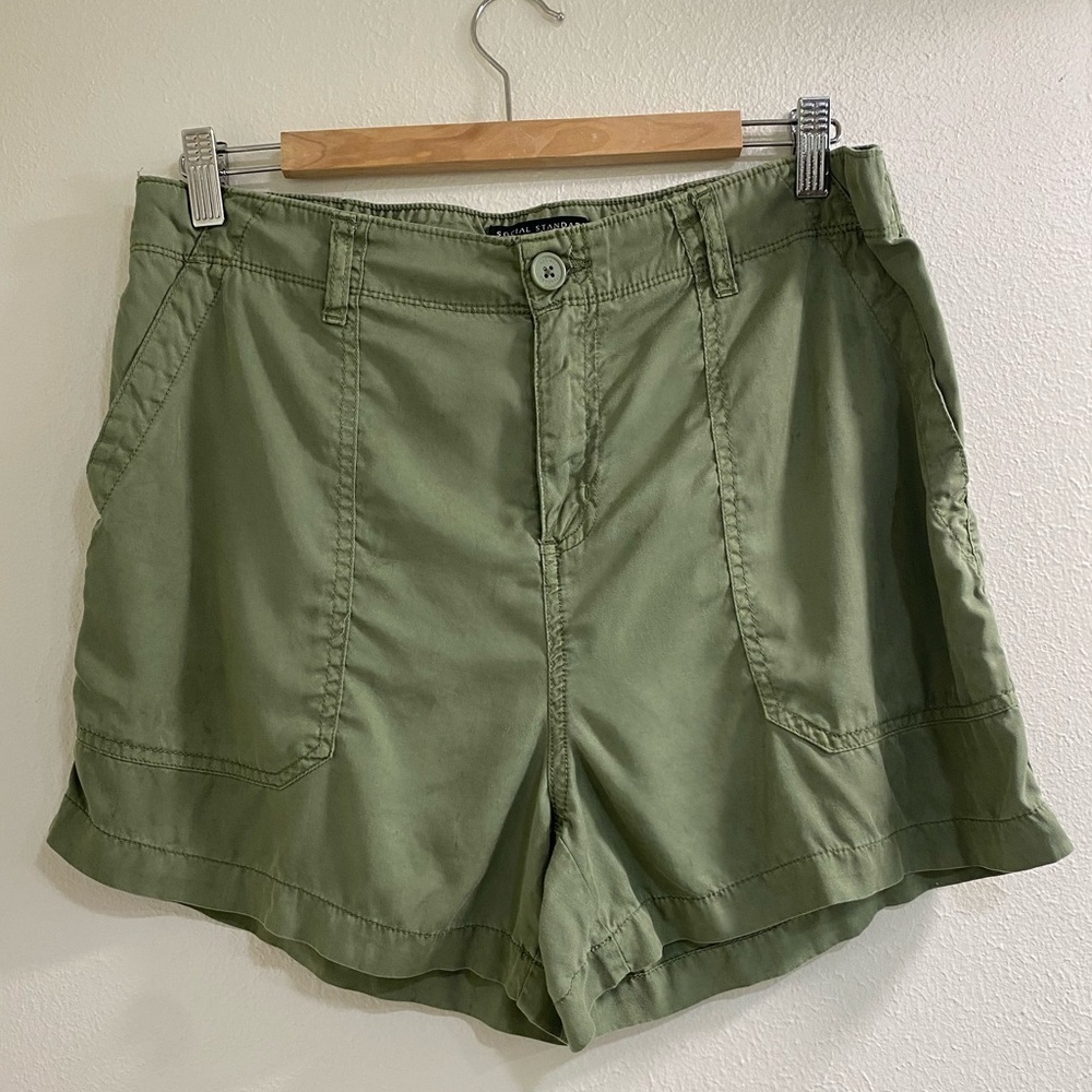 Social Standard by Sanctuary Sage Green Women's Cargo Shorts size Large